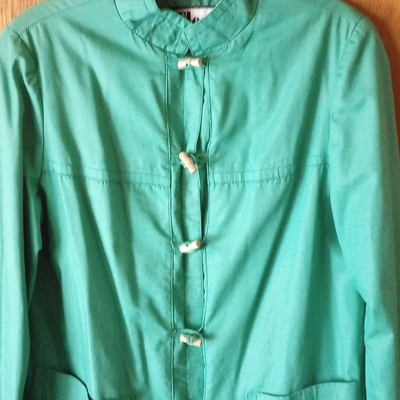 Fleet Street Rain or Shine Lined Jacket. Kelly Green, Pockets, Weather Resistant - Picture 2 of 5